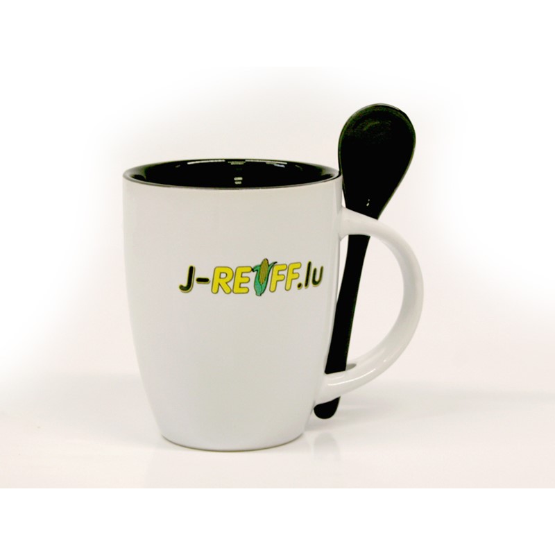 Keramiktasse mit Löffel
